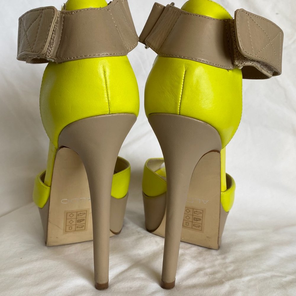aldo neon green heels